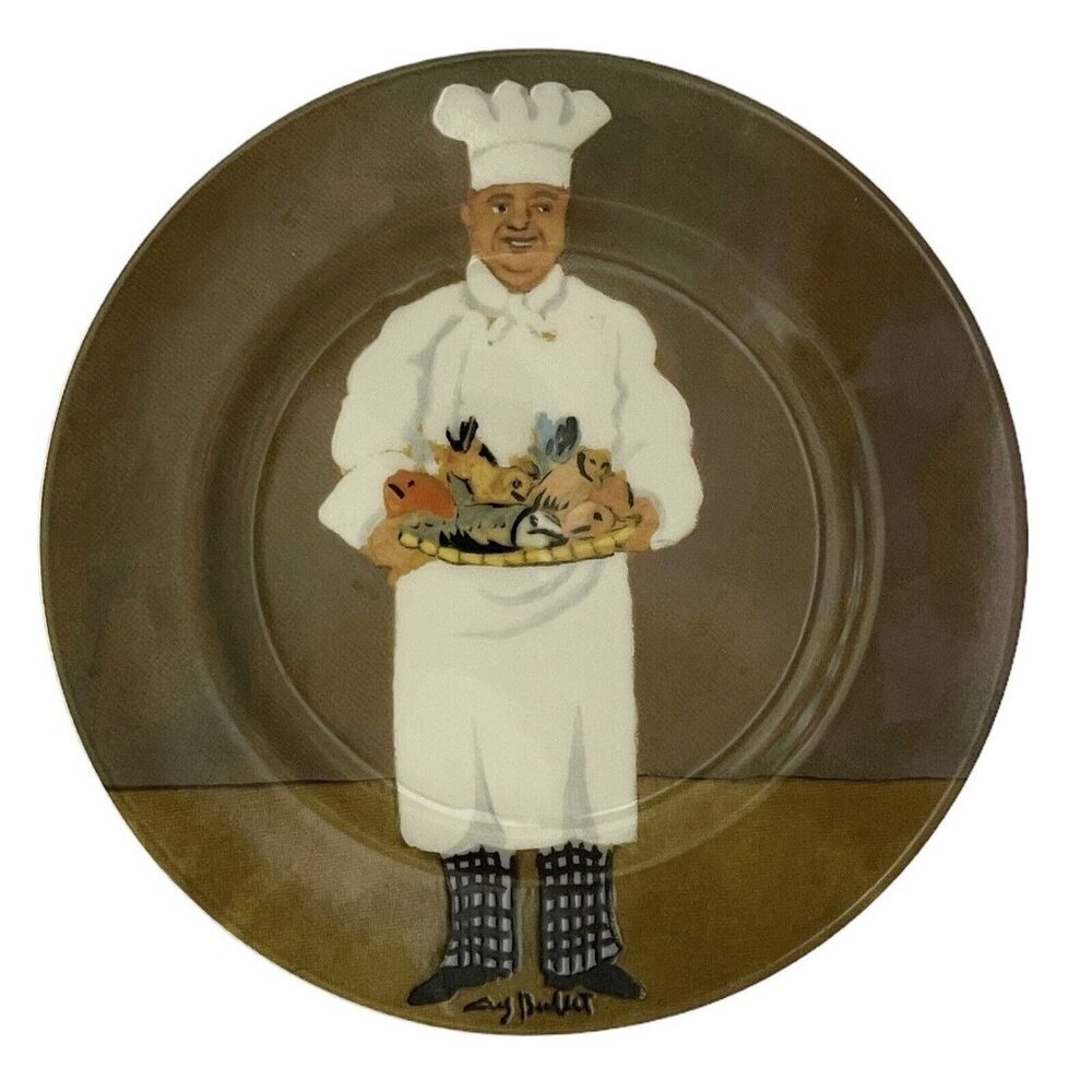 GBC Van Gogh Amoureux Salad Dessert Plates Set of 2 "Bouillabaisse, Rendez-Vous" - Picture 5 of 11